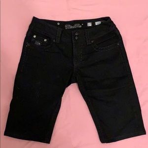 Black Miss Me shorts